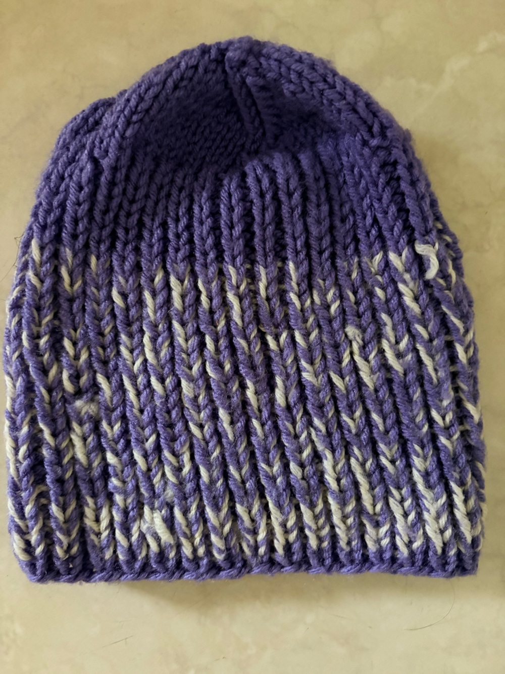 Purple & Cream Knit hoodie